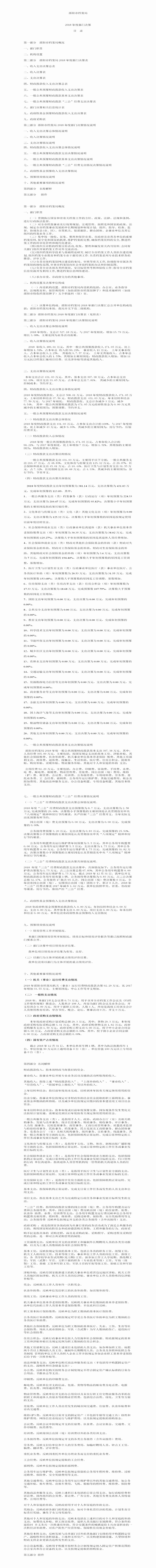 邵阳市档案局2018年度部门决算说明