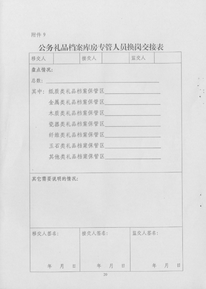 关于转发《省档案局＜关于印发湖南省公务礼品档案管理规范（试行）＞的通知》的通知