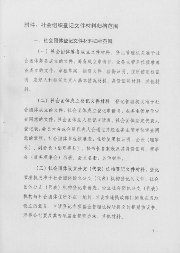 社会组织登记档案管理办法