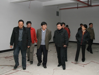胡振荣一行检查城步县综合档案馆建设项目
