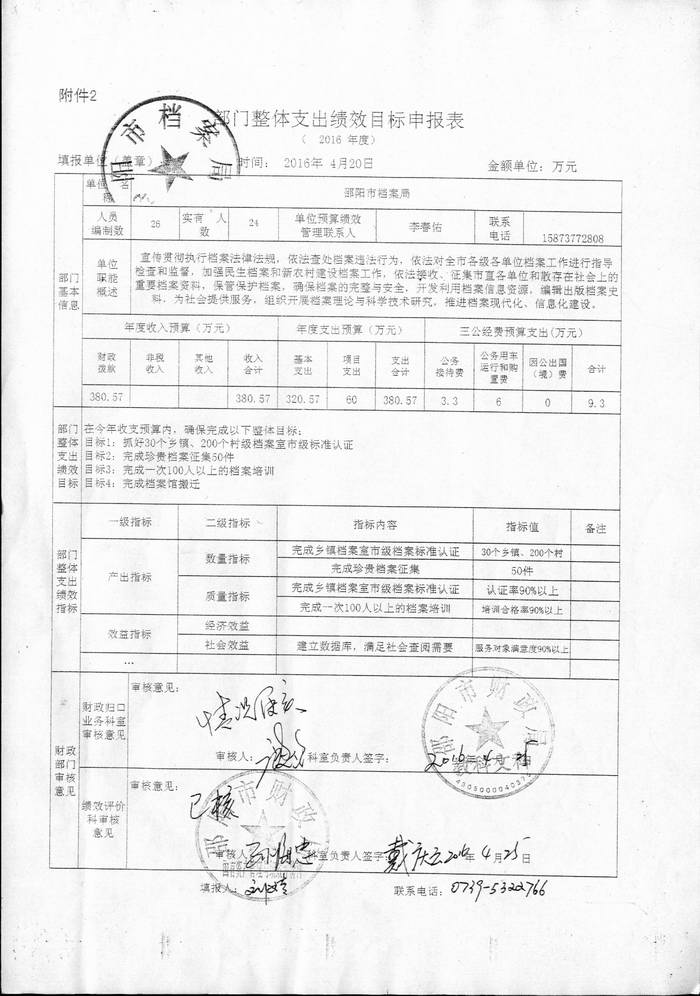 专项（项目）资金绩效目标申报表